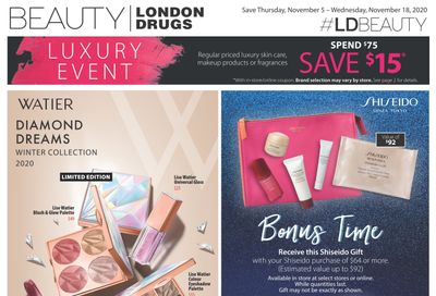 London Drugs Beauty Luxury Event Flyer November 5 to 18