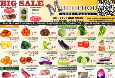 MultiFood Supermarket Flyer November 5 to 11