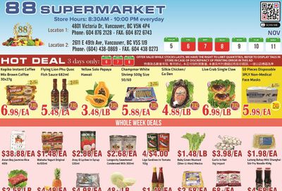 88 Supermarket Flyer November 5 to 11