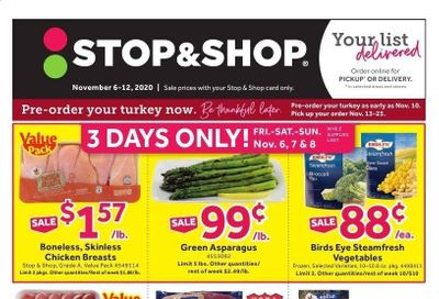 Stop & Shop (CT) Weekly Ad Flyer November 6 to November 12