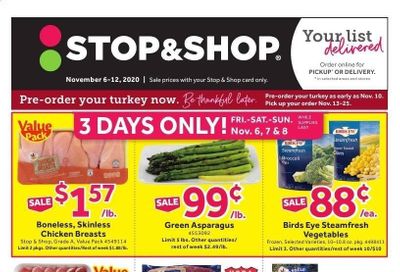 Stop & Shop (MA) Weekly Ad Flyer November 6 to November 12