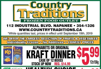 Country Traditions Flyer September 12 to 19