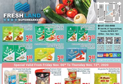 FreshLand Supermarket Flyer November 6 to 12
