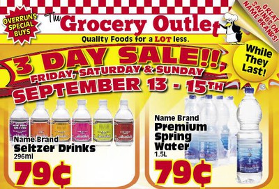 The Grocery Outlet 3-Day Sale Flyer September 13 to 15