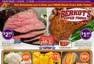 Berkot's Super Foods Weekly Ad Flyer November 4 to November 10, 2020