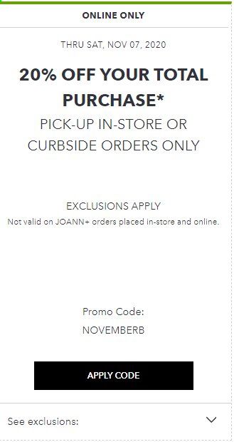 JOANN Weekly Ad Flyer November 7 to November 7