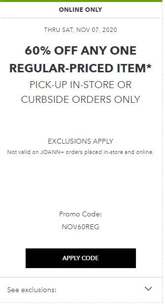 JOANN Weekly Ad Flyer November 7 to November 7