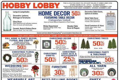 Hobby Lobby Weekly Ad Flyer November 8 to November 14