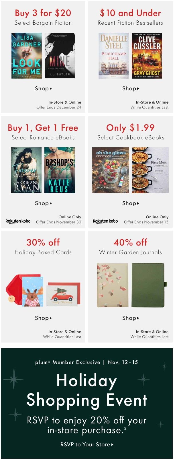 Chapters Indigo Online Deals of the Week November 9 to 15