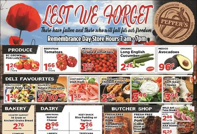 Pepper's Foods Flyer November 10 to 16