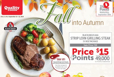 Quality Foods Flyer September 16 to 22