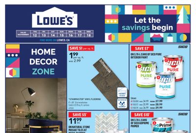 Lowe's Flyer November 12 to 18