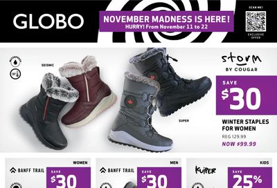 Globo Shoes Flyer November 11 to 22