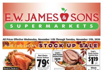 E.W. James & Sons Weekly Ad Flyer November 11 to November 17, 2020
