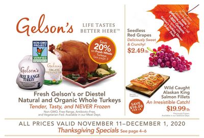 Gelson's Weekly Ad Flyer November 11 to November 17, 2020