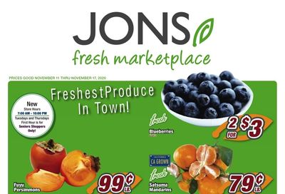 JONS Fresh Marketplace Weekly Ad Flyer November 11 to November 17, 2020