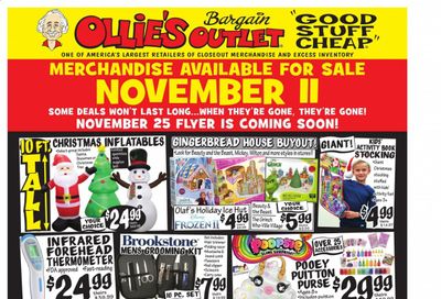 Ollie's Bargain Outlet Weekly Ad Flyer November 11 to November 18