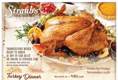 Straub's Thanksgiving Weekly Ad Flyer November 11 to November 20, 2020
