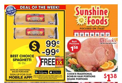 Sunshine Foods Weekly Ad Flyer November 11 to November 17, 2020