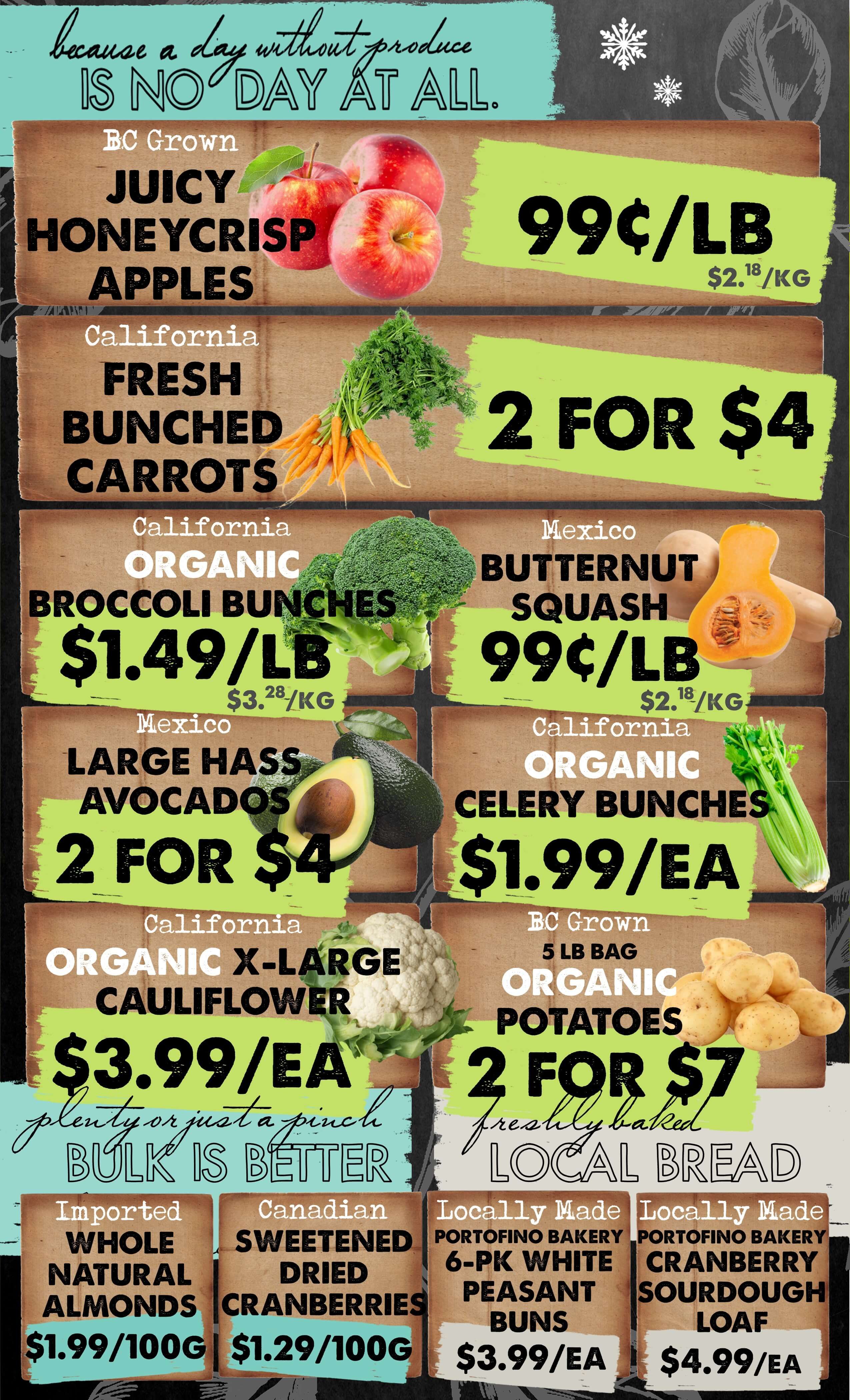 The Root Cellar Flyer December 19 to 24