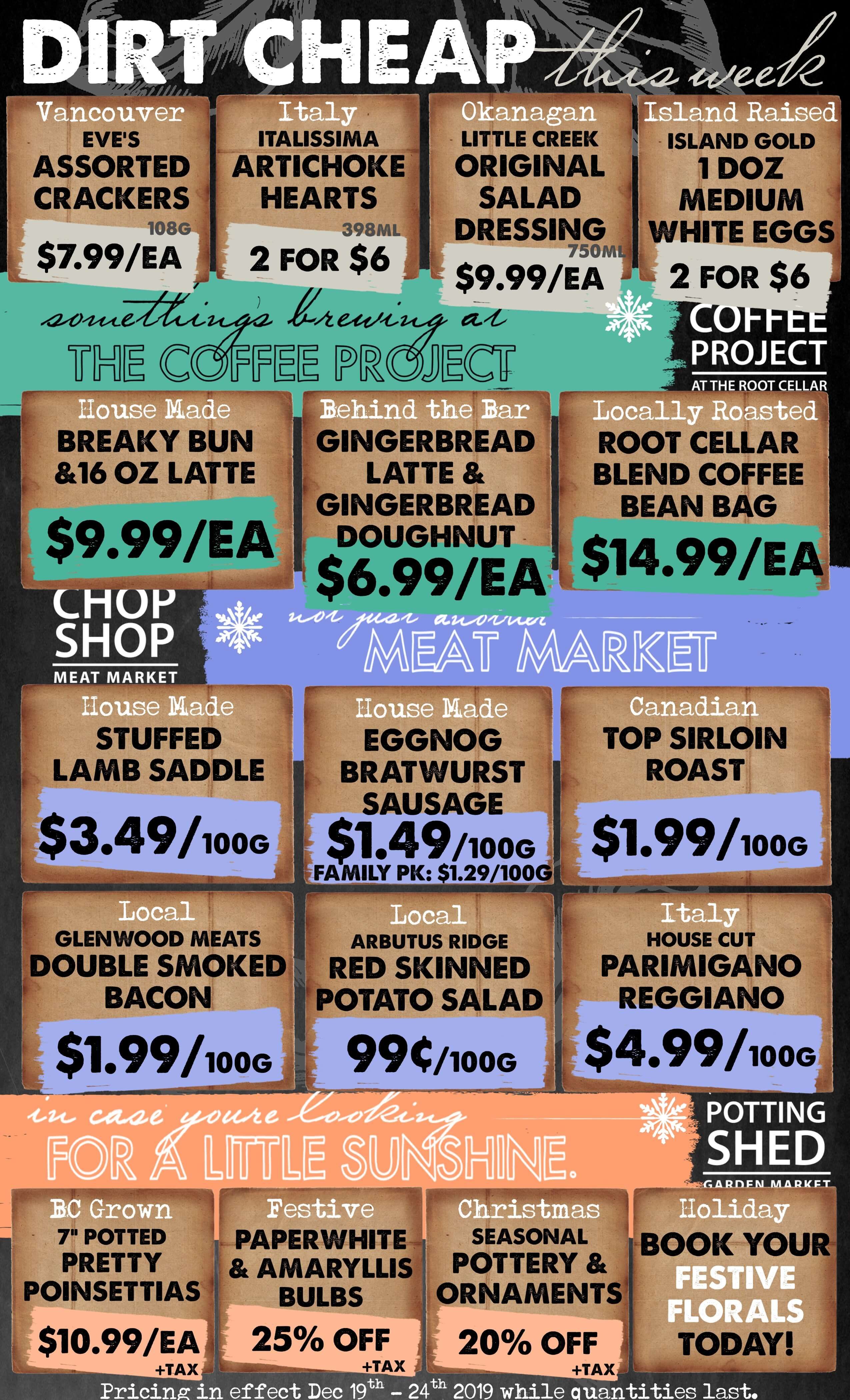 The Root Cellar Flyer December 19 to 24