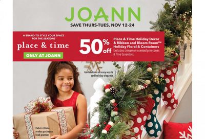 JOANN Weekly Ad Flyer November 12 to November 24