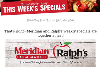 Meridian Meats and Seafood Flyer November 12 to 18