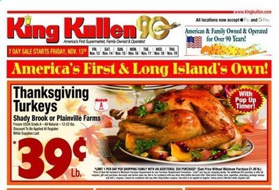 King Kullen Weekly Ad Flyer November 13 to November 19