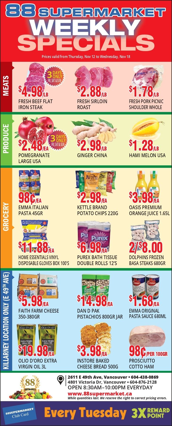 88 Supermarket Flyer November 12 to 18