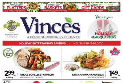 Vince's Market Flyer November 13 to 26