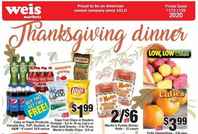Weis Weekly Ad Flyer November 12 to November 26