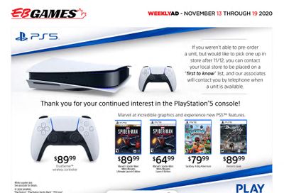 EB Games Flyer November 13 to 19