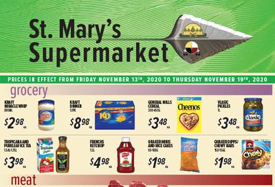 St. Mary's Supermarket Flyer November 13 to 19