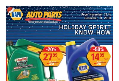 NAPA Auto Parts Flyer November 16 to December 31