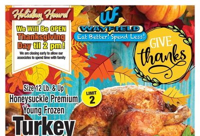 Wayfield Thanksgiving Weekly Ad Flyer November 16 to November 29