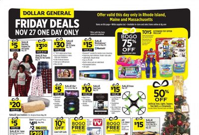 Dollar General (LA, MA, ME, RI) Weekly Ad Flyer November 27 to November 28