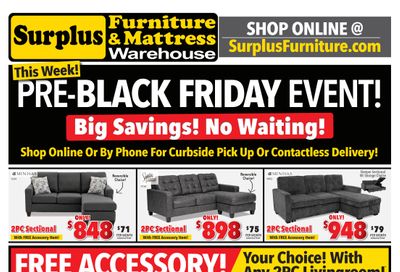 Surplus Furniture & Mattress Warehouse (Winnipeg) Flyer November 17 to 23