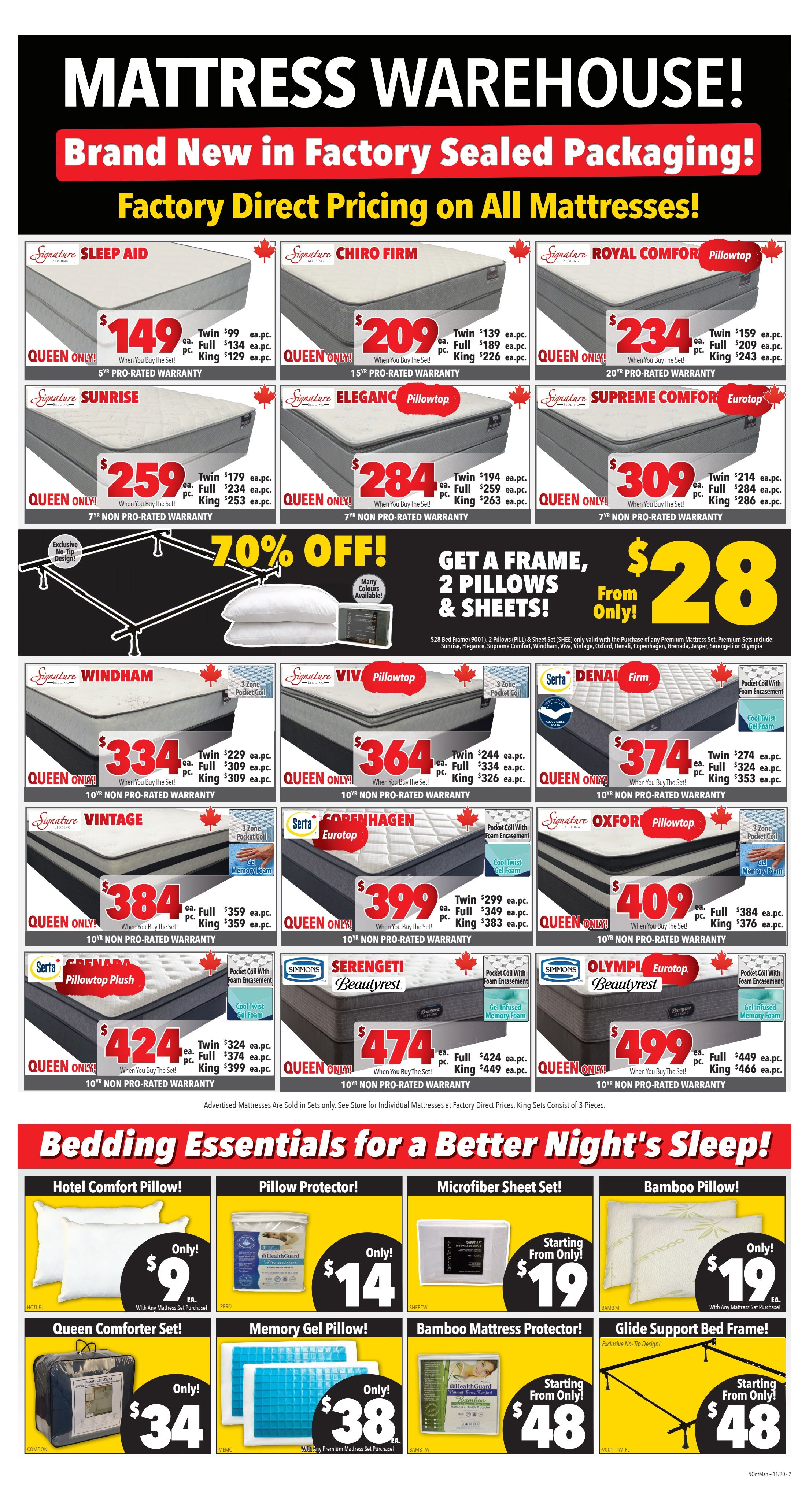 Surplus Furniture & Mattress Warehouse (Sudbury) Flyer November 17 to 23