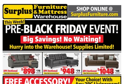 Surplus Furniture & Mattress Warehouse (St. John's) Flyer November 17 to 23