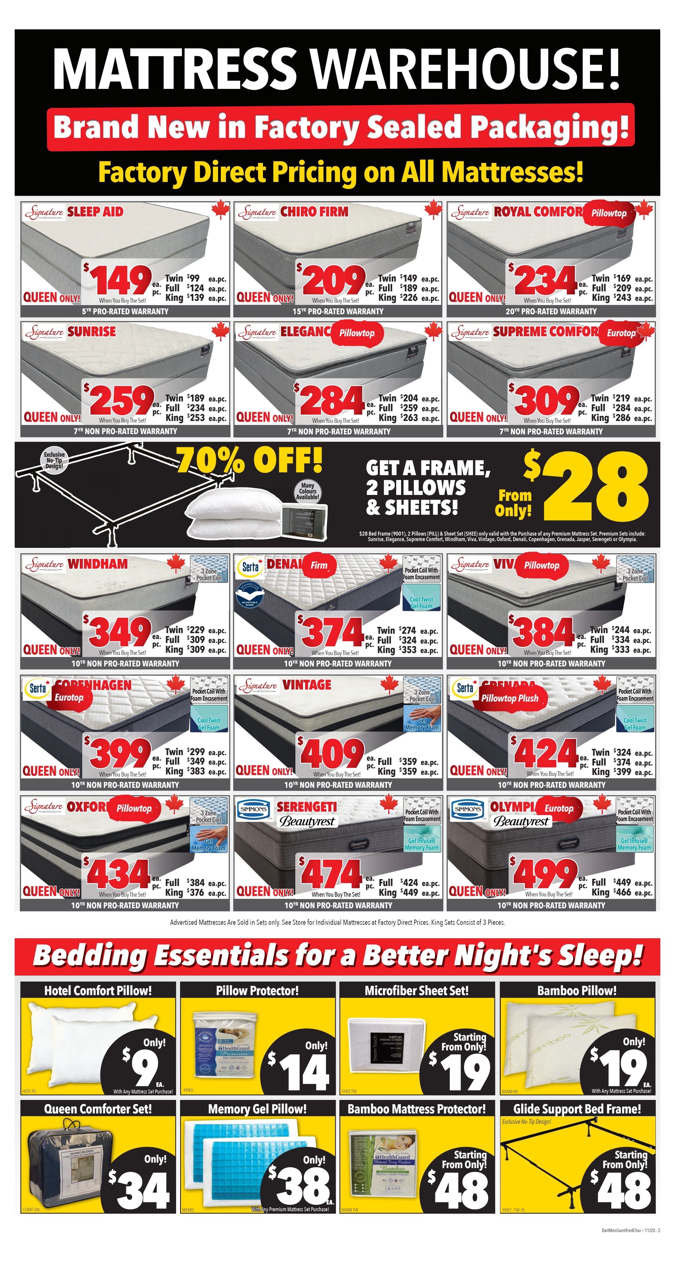 Surplus Furniture & Mattress Warehouse (Saint John) Flyer November 17 to 23