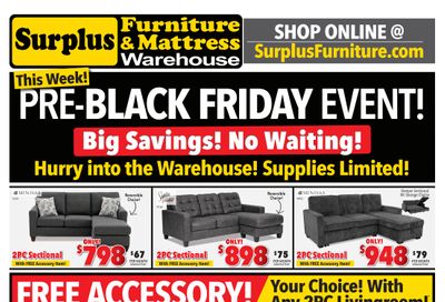 Surplus Furniture & Mattress Warehouse (Edmonton) Flyer November 17 to 23