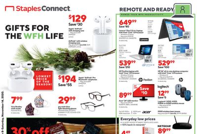 Staples Weekly Ad Flyer 11/8/20 – 11/14/20 ~ Staples Ad Preview!