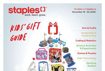 Staples Kids' Gift Guide November 18 to 24