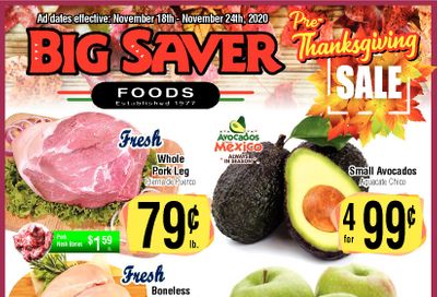 Big Saver Foods Thanksgiving Weekly Ad Flyer November 18 to November 24, 2020