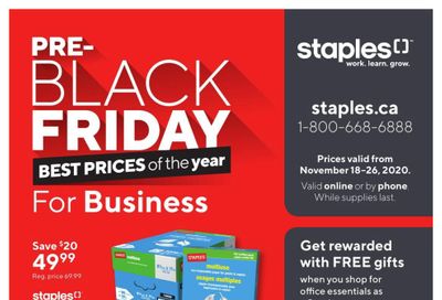 Staples Business Flyer November 18 to 26