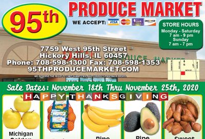 95th Produce Market Thanksgiving Weekly Ad Flyer November 18 to November 25, 2020