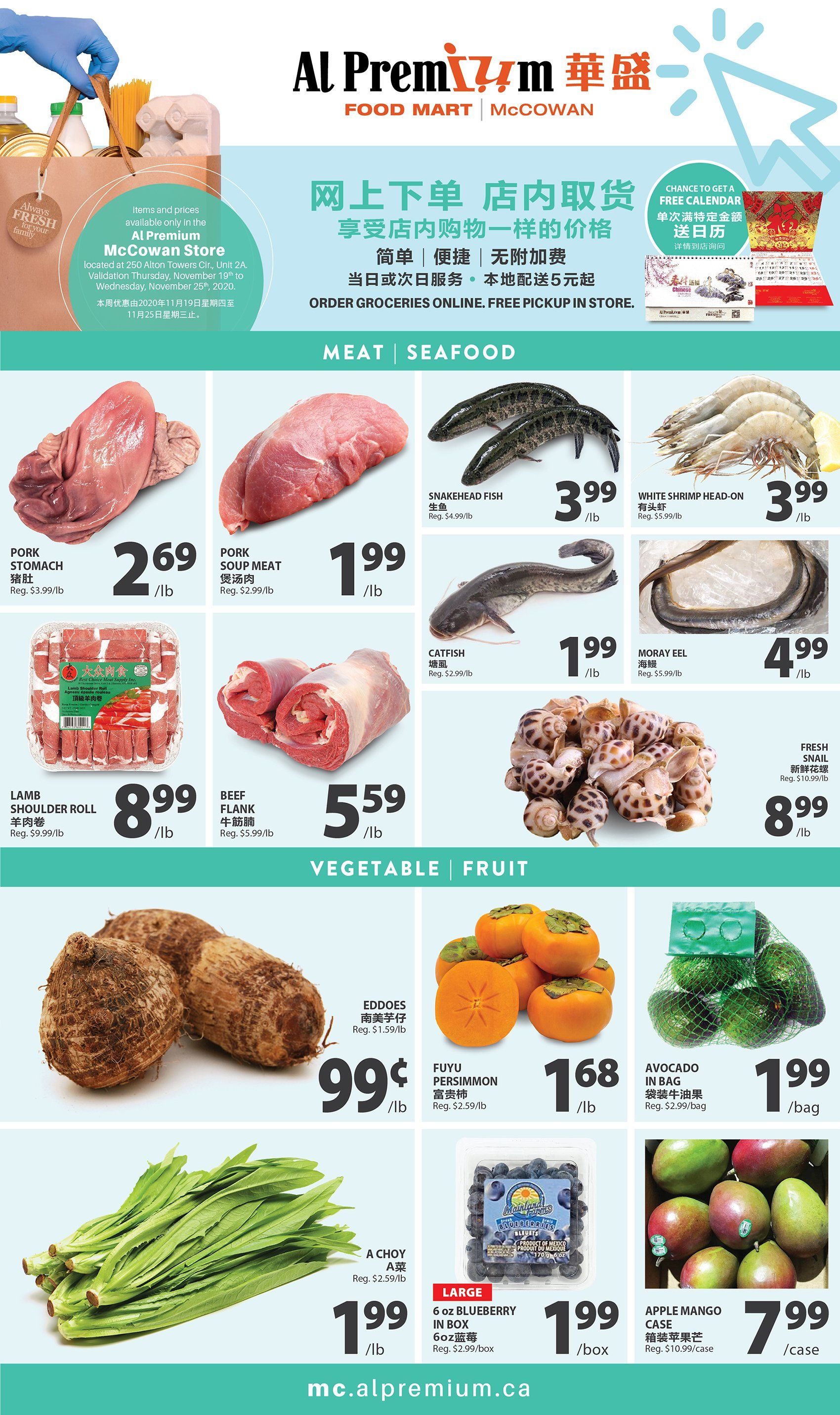 Al Premium Food Mart (McCowan) Flyer November 19 to 25