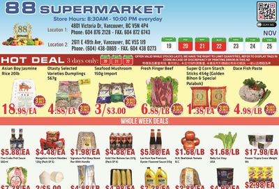 88 Supermarket Flyer November 19 to 25