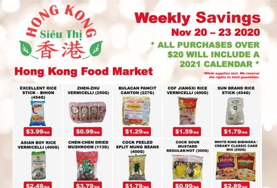 Hong Kong Food Market Flyer November 20 to 23