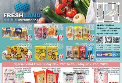 FreshLand Supermarket Flyer November 20 to 26